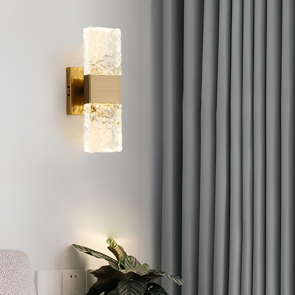 Creative Crystal Up and Down Lights LED Electroplated Modern Wall Sconces-Lighom