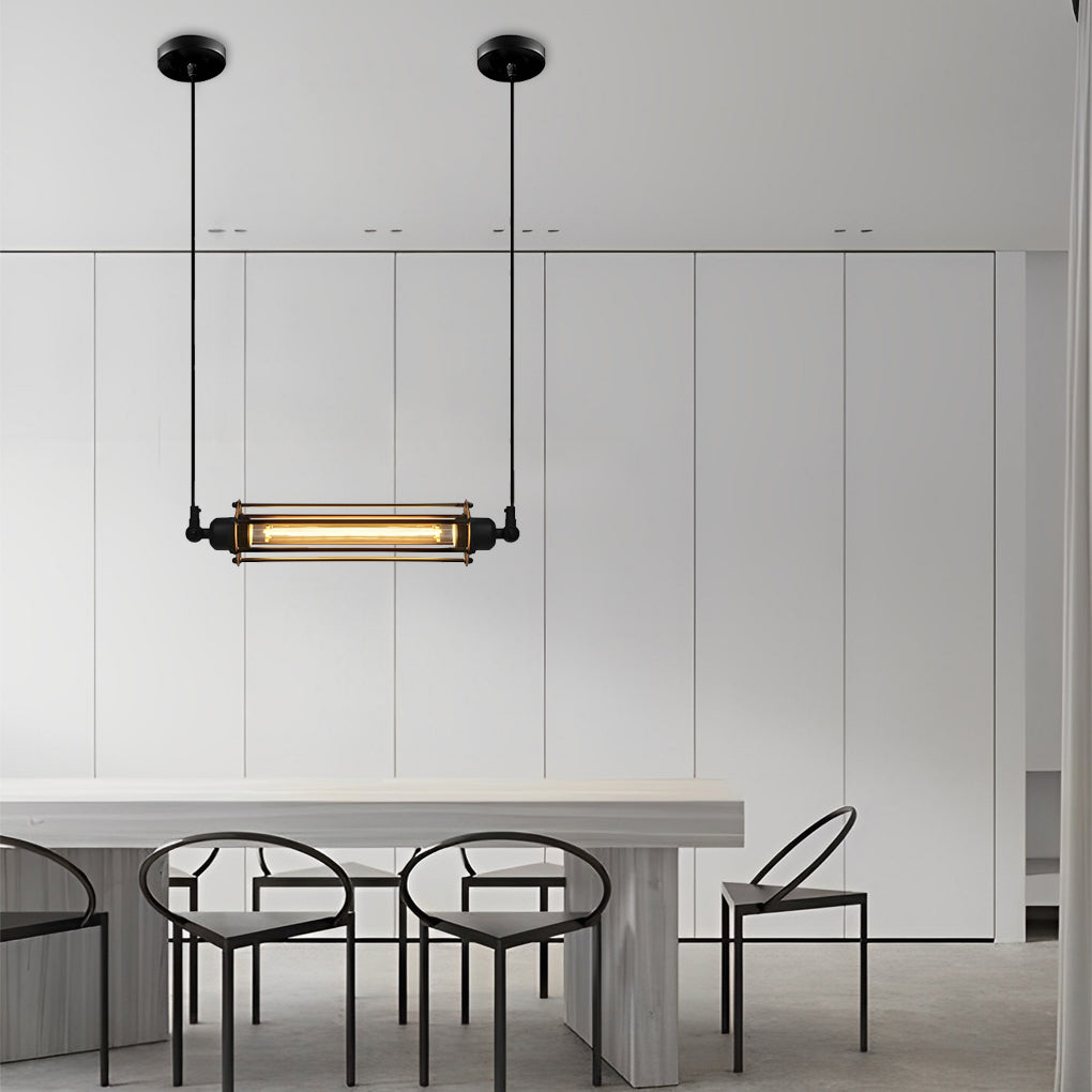 Black modern retro pendant lighting — Horizontal