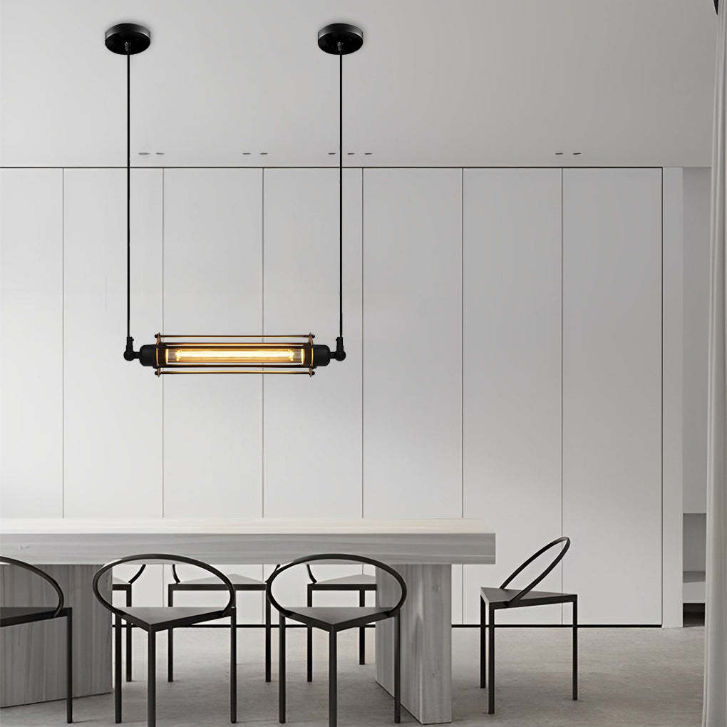 Retro Iron LED Black Industrial Pendant Light Fixture