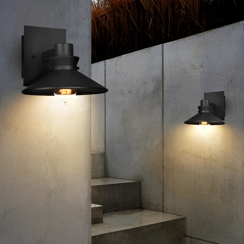 Minimalist Waterproof Black European-style Wall Lamp Exterior Lights-Lighom