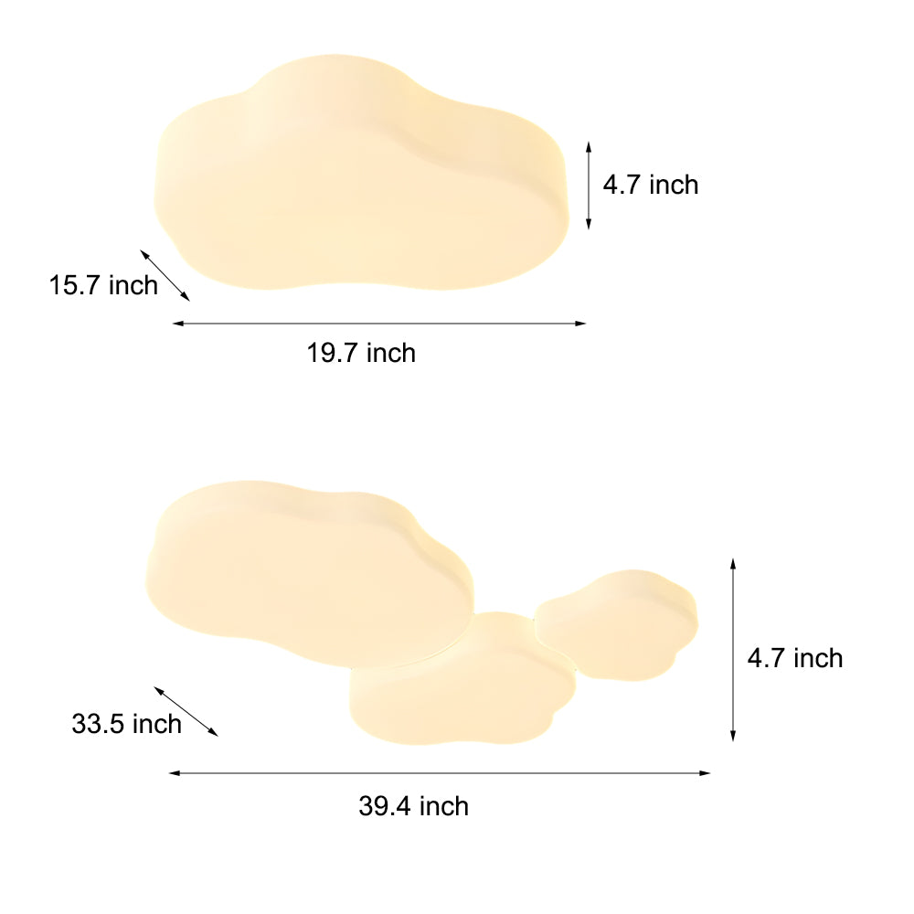 Romantic Cloud LED Milky White Modern Ceiling Lamp