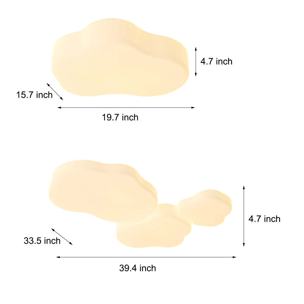 Romantic Cloud LED Milky White Modern Ceiling Lamp