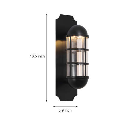 Inspired by Telephone Booth Retro Iron and Glass LED Sconce Light-Lighom