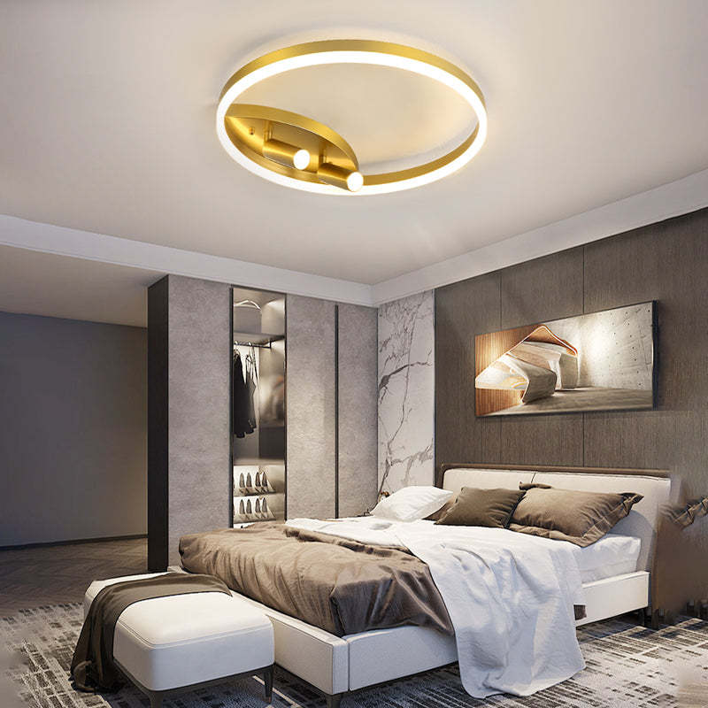 Round Dimmable LED Modern Ceiling Light with Spotlights