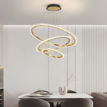 Adjustable Ring Dimmable Modern Chandelier