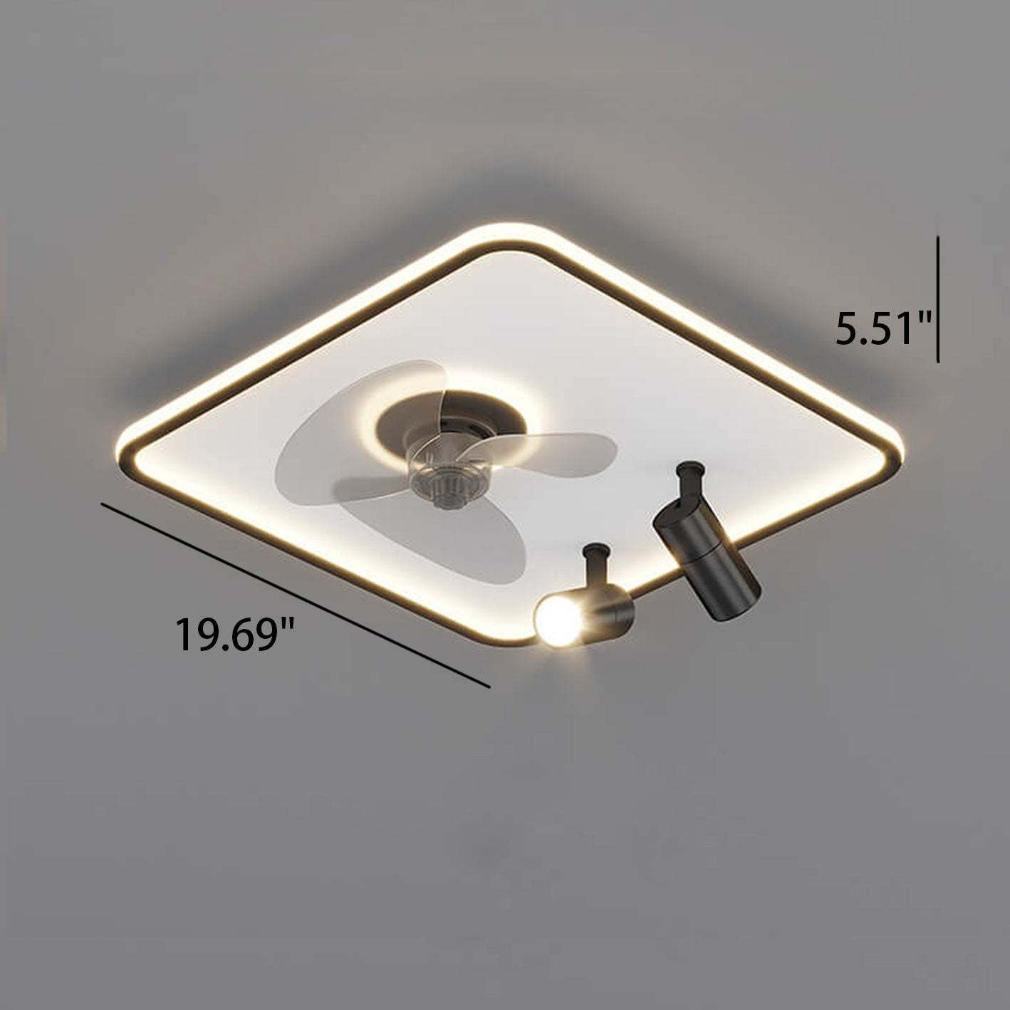Minimalist Ultra-Thin Flush Mount Ceiling Fan