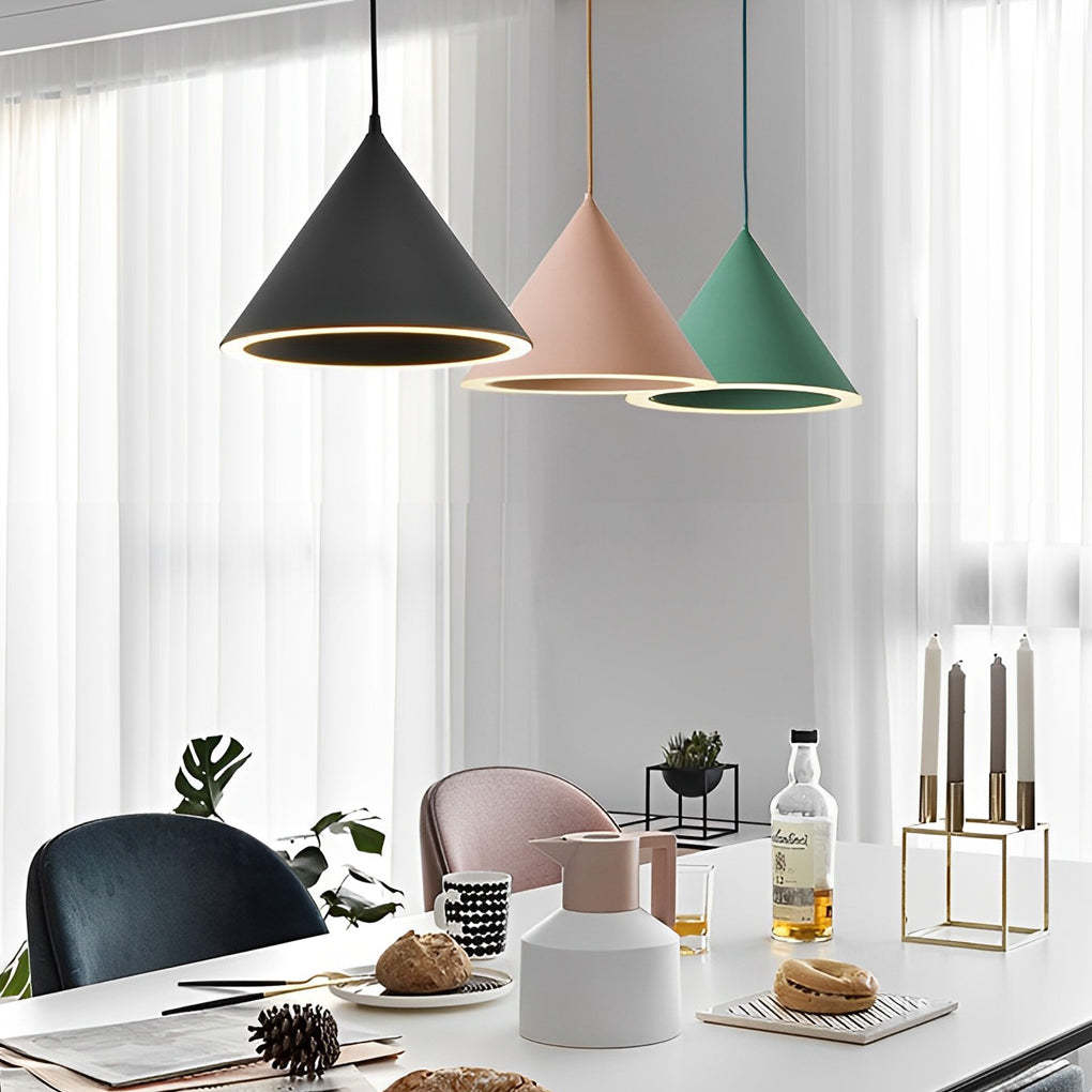 Minimalist Conical LED Macaron Nordic Kitchen Island Pendant