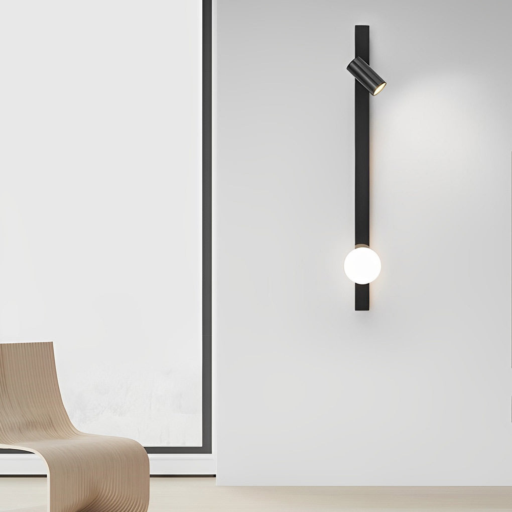 Long Strip LED Three Step Dimming Wall Lamp with Adjustable Spotlight-Lighom