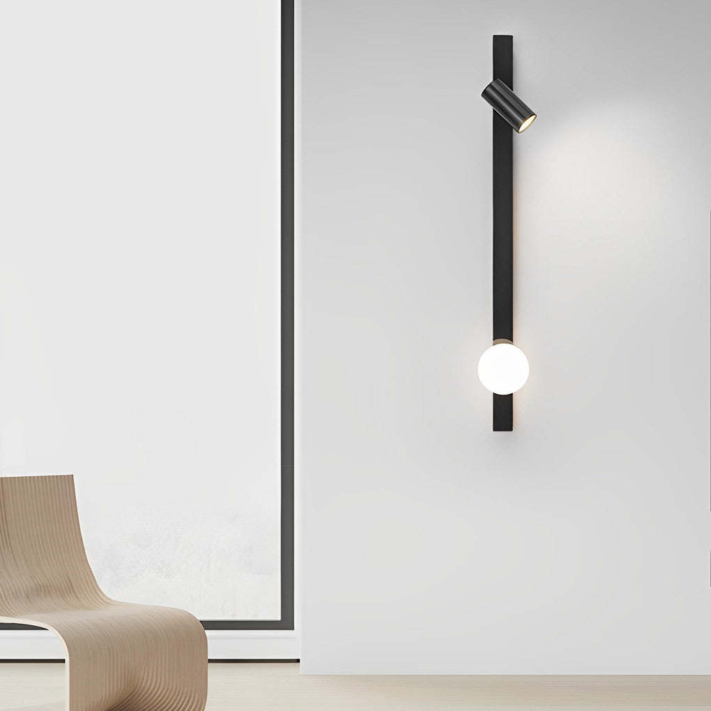 Long Strip LED Three Step Dimming Wall Lamp with Adjustable Spotlight-Lighom