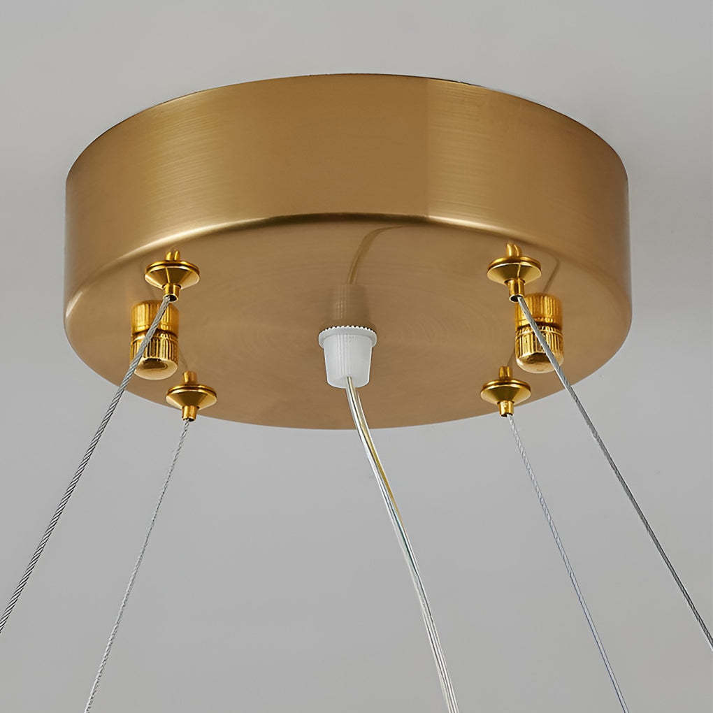 Round Crystal Dimmable LED Nordic Chandelier