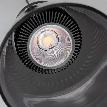 Minimalist Smoke Gray Glass COB Modern Pendant Chandelier