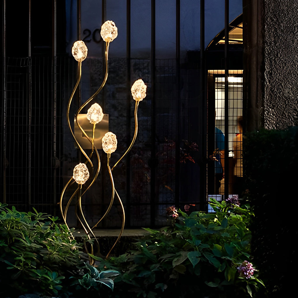 Outdoor Creative Flower Buds Decor Waterproof LED Modern Lawn Lights-Lighom