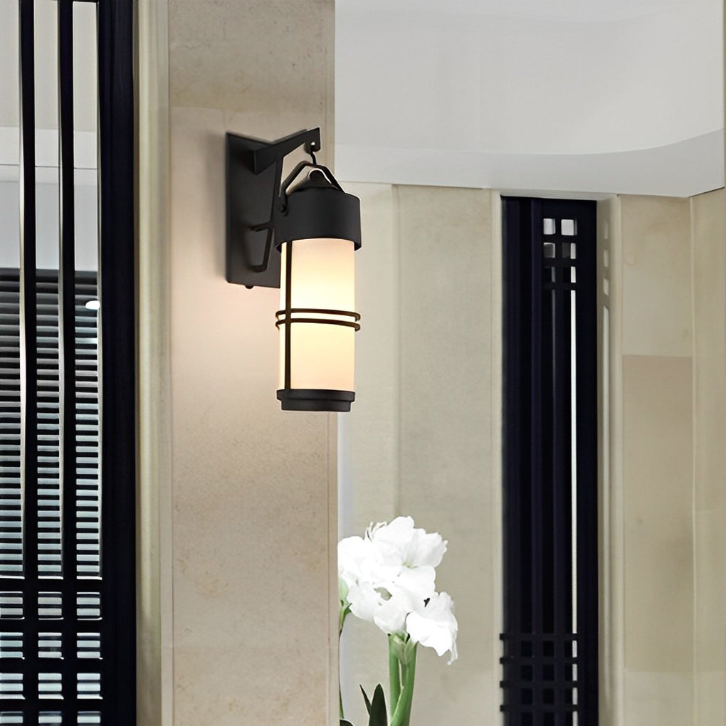 Country Retro Waterproof Black American Exterior Wall Lamp