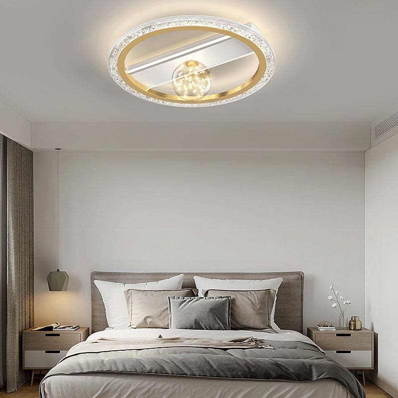 Round Rectangular Dimmable LED Ball Modern Ceiling Light