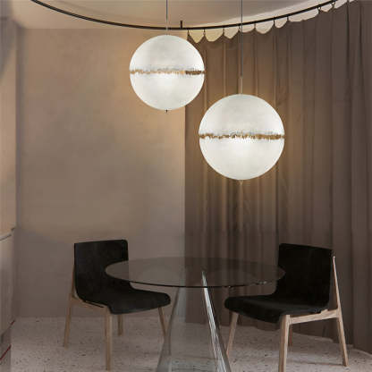 Moon Shaped LED White Nordic Pendant