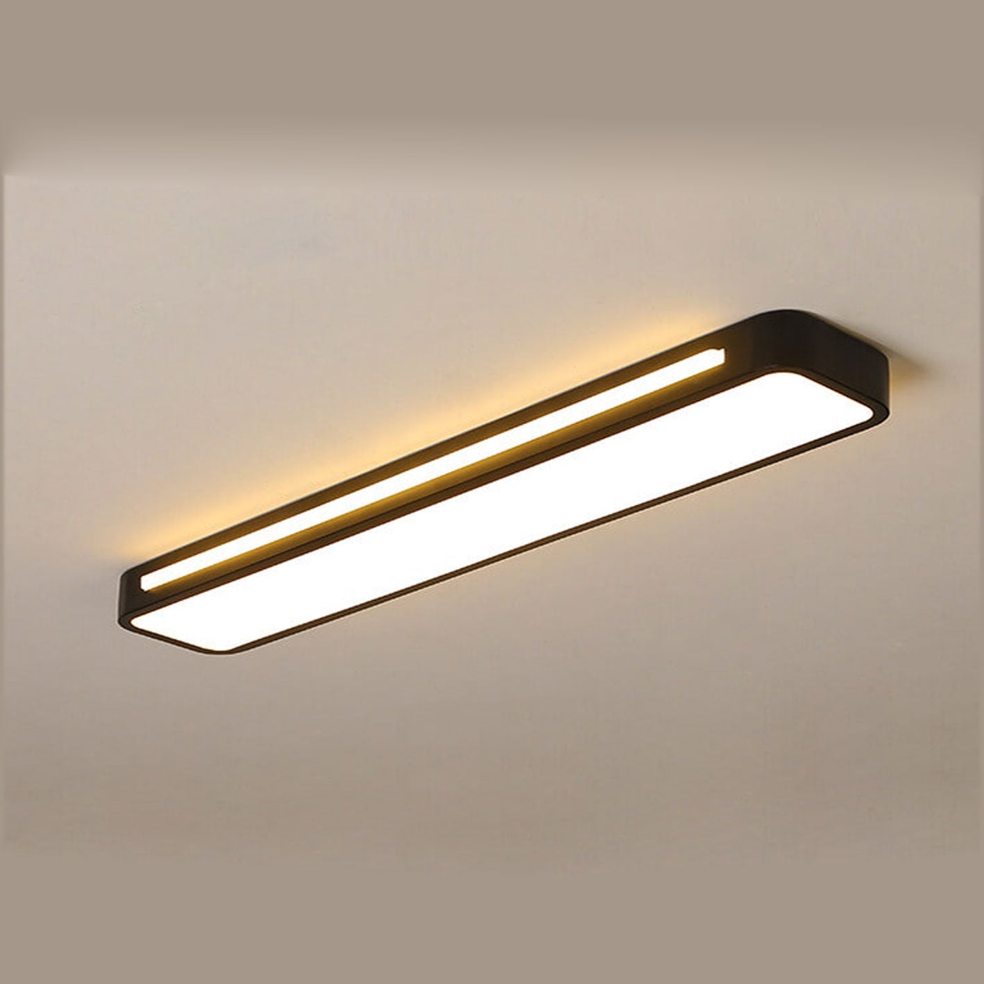 Nordic Minimalist Long LED Flush Mount Light