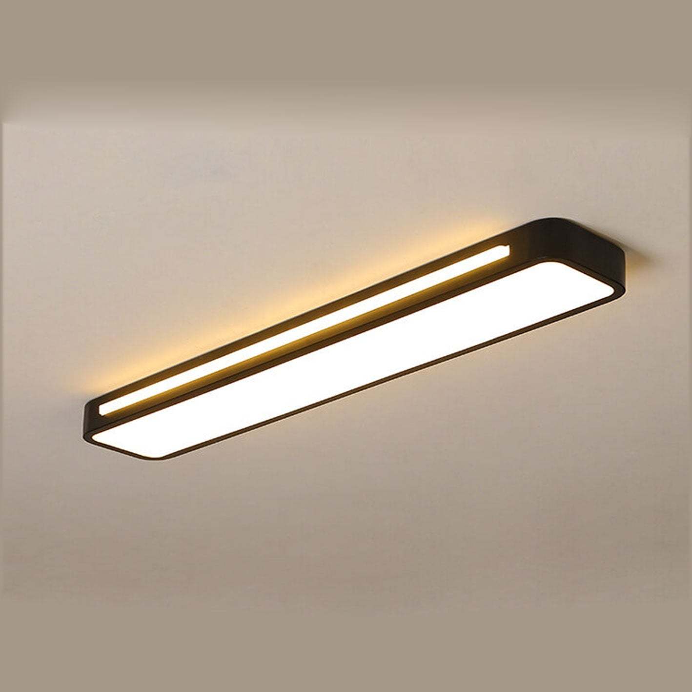 Nordic Minimalist Long LED Flush Mount Light