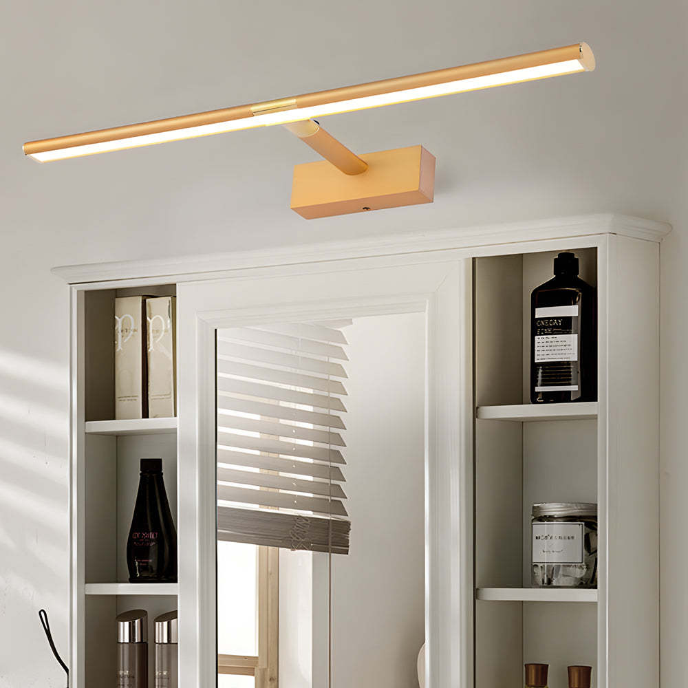 Retractable LED Bathroom Vanity Light with Adjustable Rod and Matte Finish-Lighom