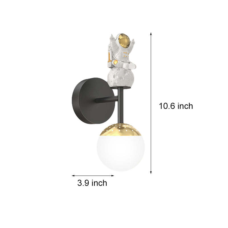 Cartoon Astronaut 3-Step Dimming LED Modern Wall Sconce