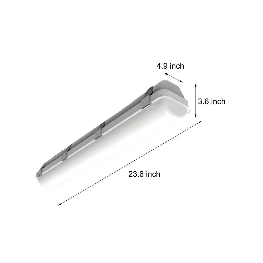 White Linear Vapor Tight LED Flush Mount Light