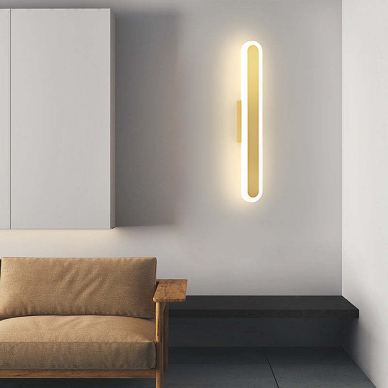 Long Strip Minimalist LED 3 Step Dimming Modern Indoor Wall Lights Fixture-Lighom