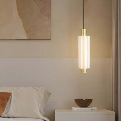 1/2/3-Head Acrylic Cylinder Modern Pendant Light, Gold/Black