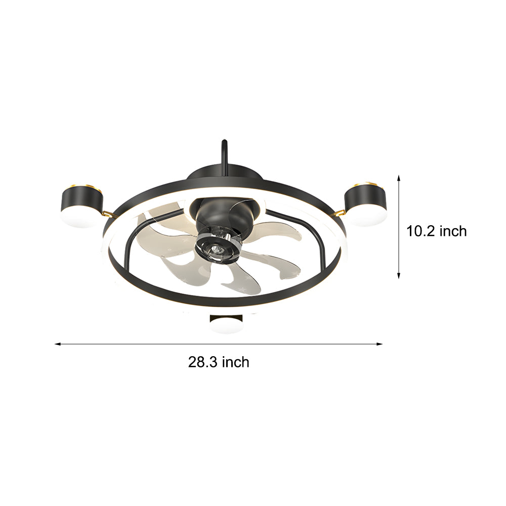 Star Moon Projection 3-Step Modern Fan