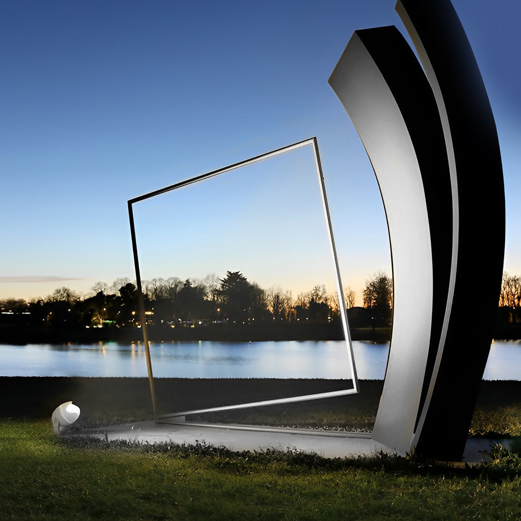Modern Eggshell-shaped RGB Adjustable LED Outdoor Spotlight with Stake-Lighom
