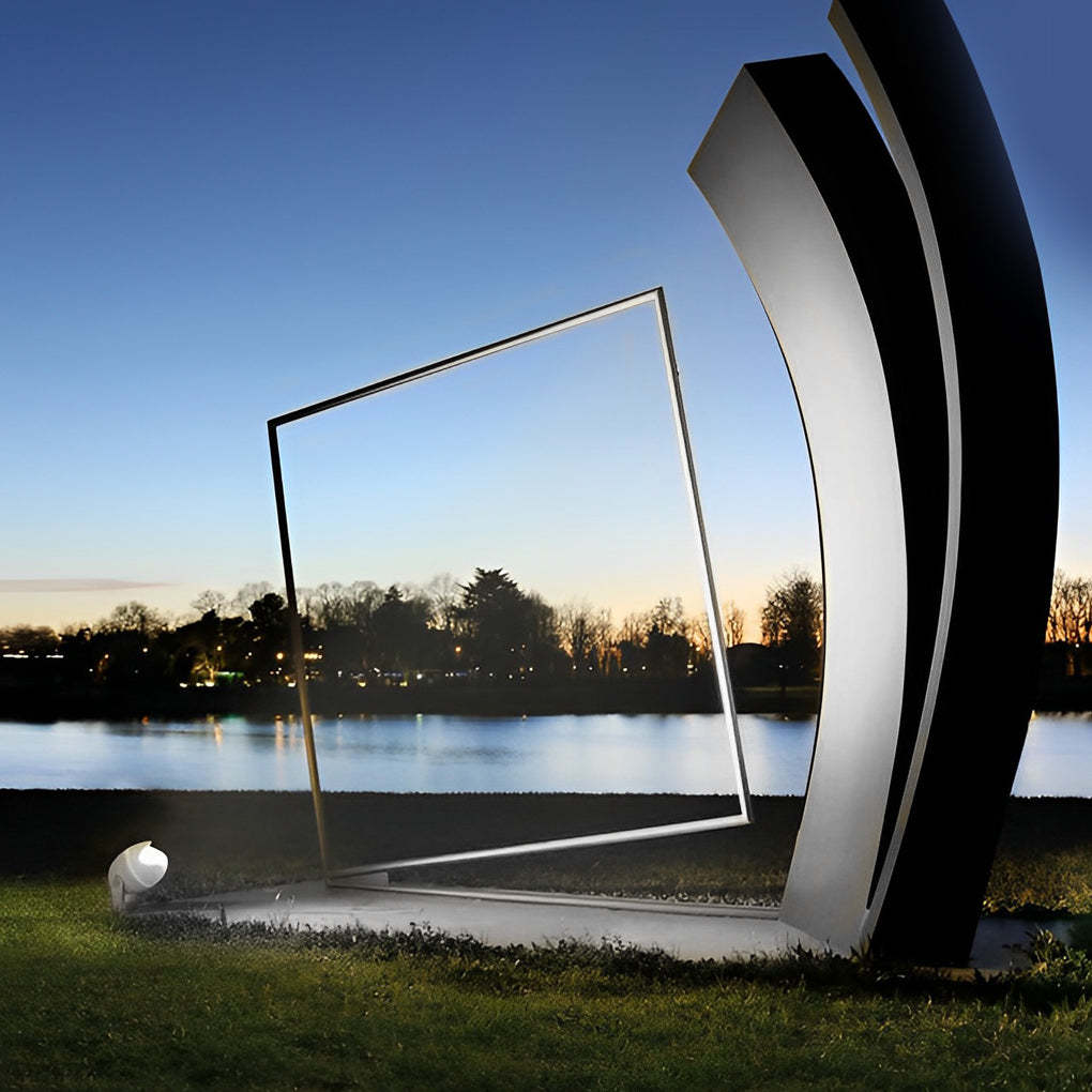 Modern Eggshell-shaped RGB Adjustable LED Outdoor Spotlight with Stake-Lighom