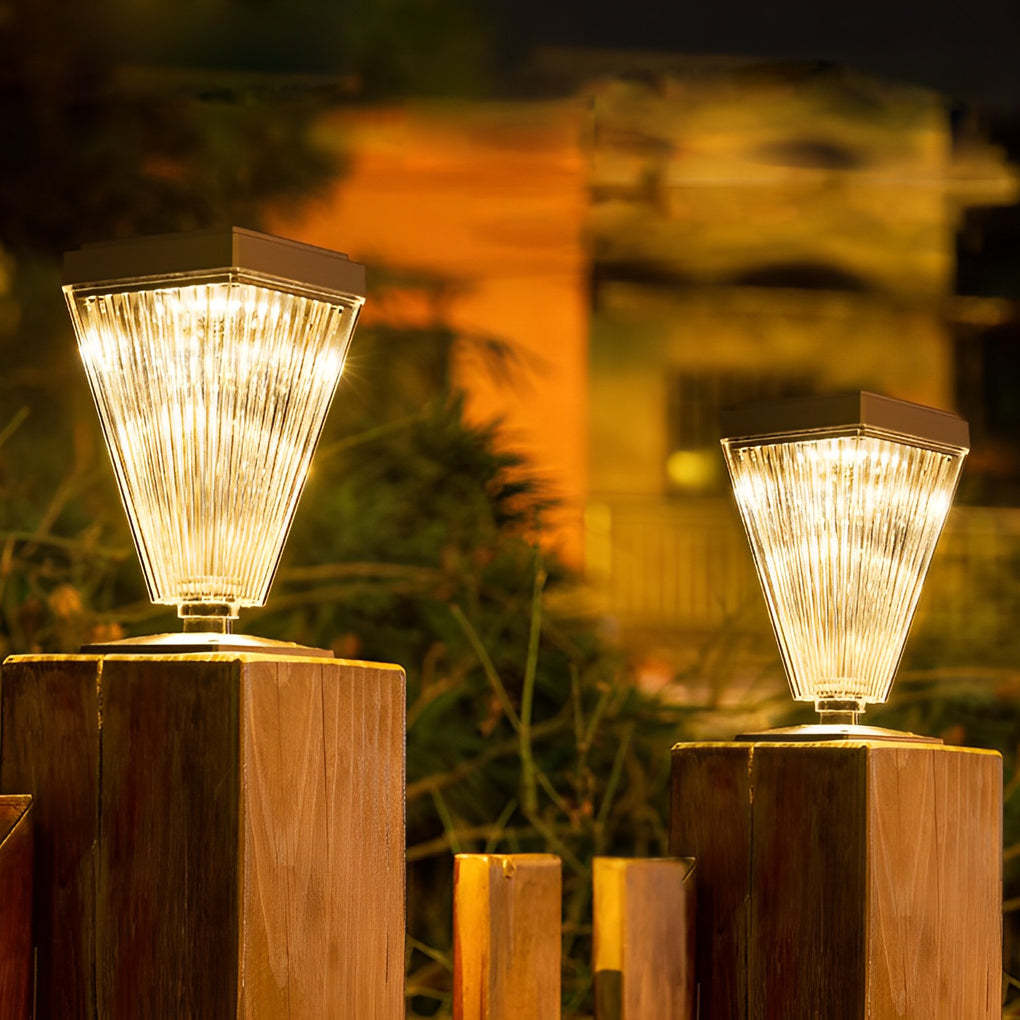 Square Waterproof Dimmable LED Intelligent Modern Solar Lawn Lights-Lighom