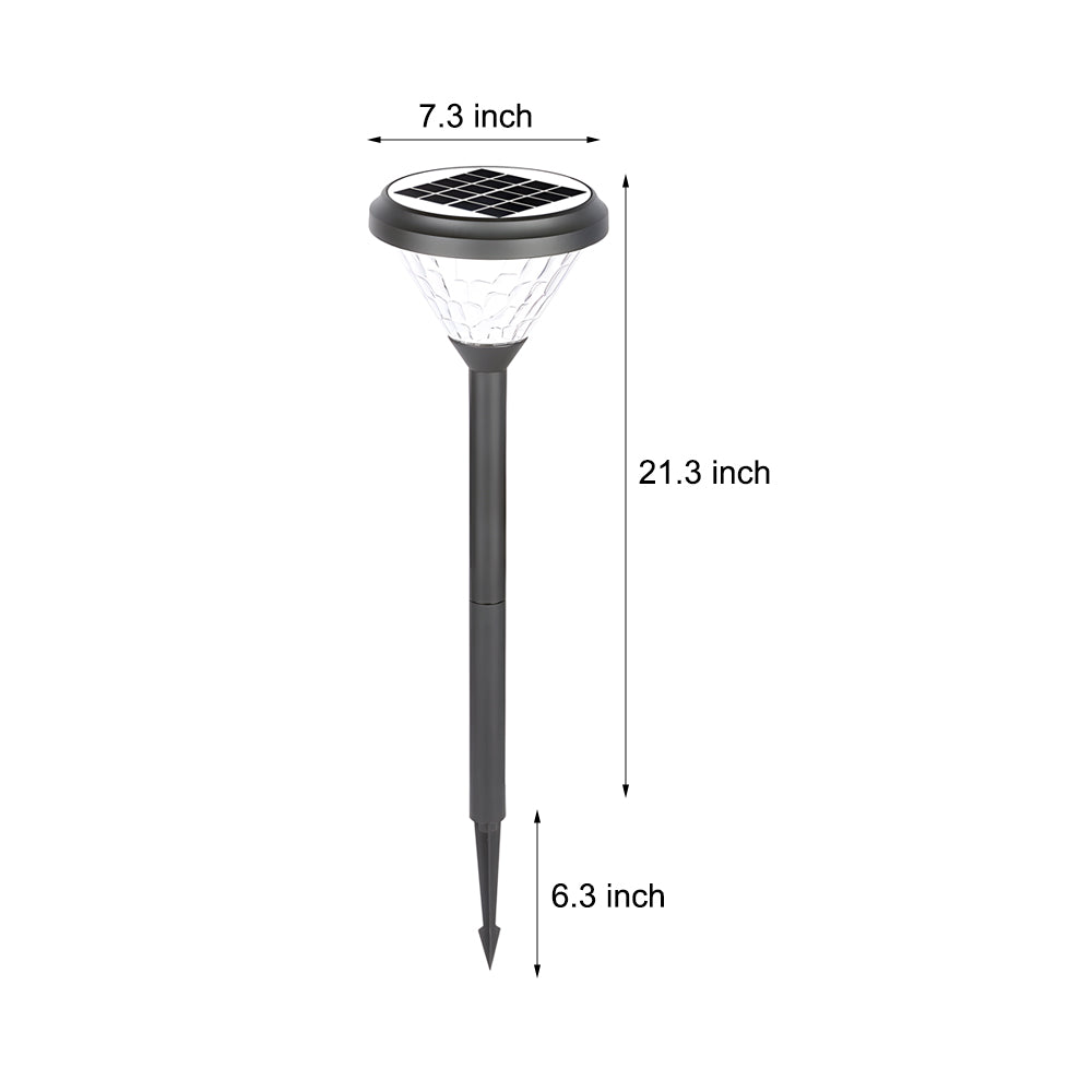 Black 27.6-Inch H Solar LED Path Lights with Stake-Lighom