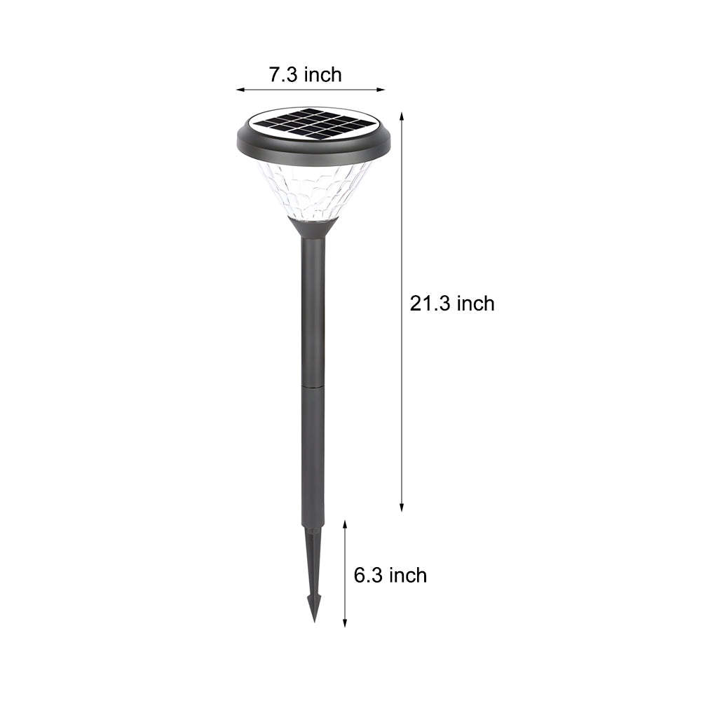 Black 27.6-Inch H Solar LED Path Lights with Stake-Lighom
