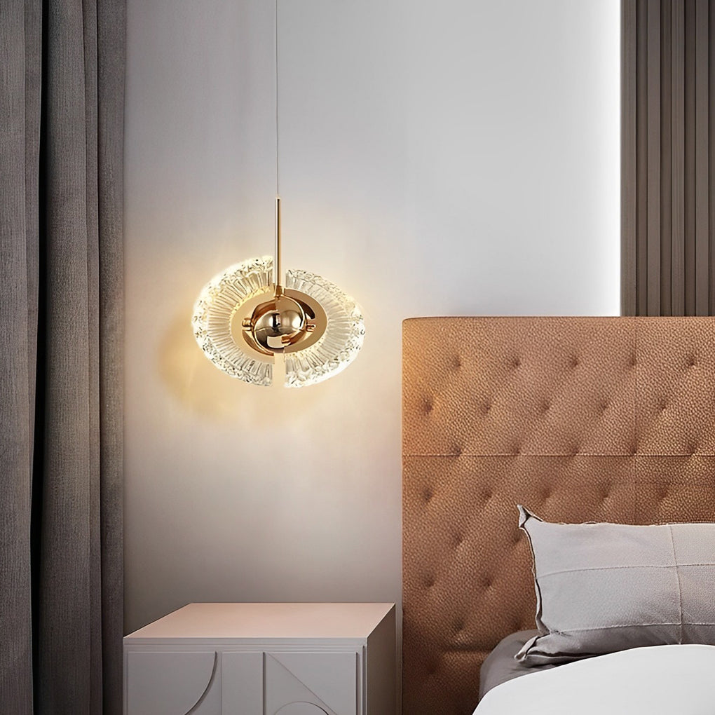 Lighom modern anodized circle acrylic pendant lighting — Cool White (6000K)