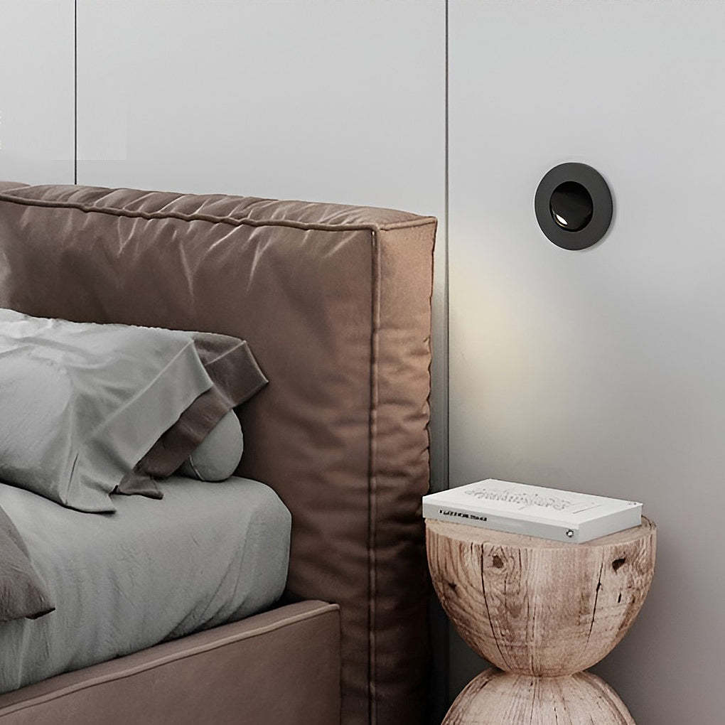 Round Square Adjustable 3W LED Recessed Nordic Wall Lamp Sconce Lighting-Lighom