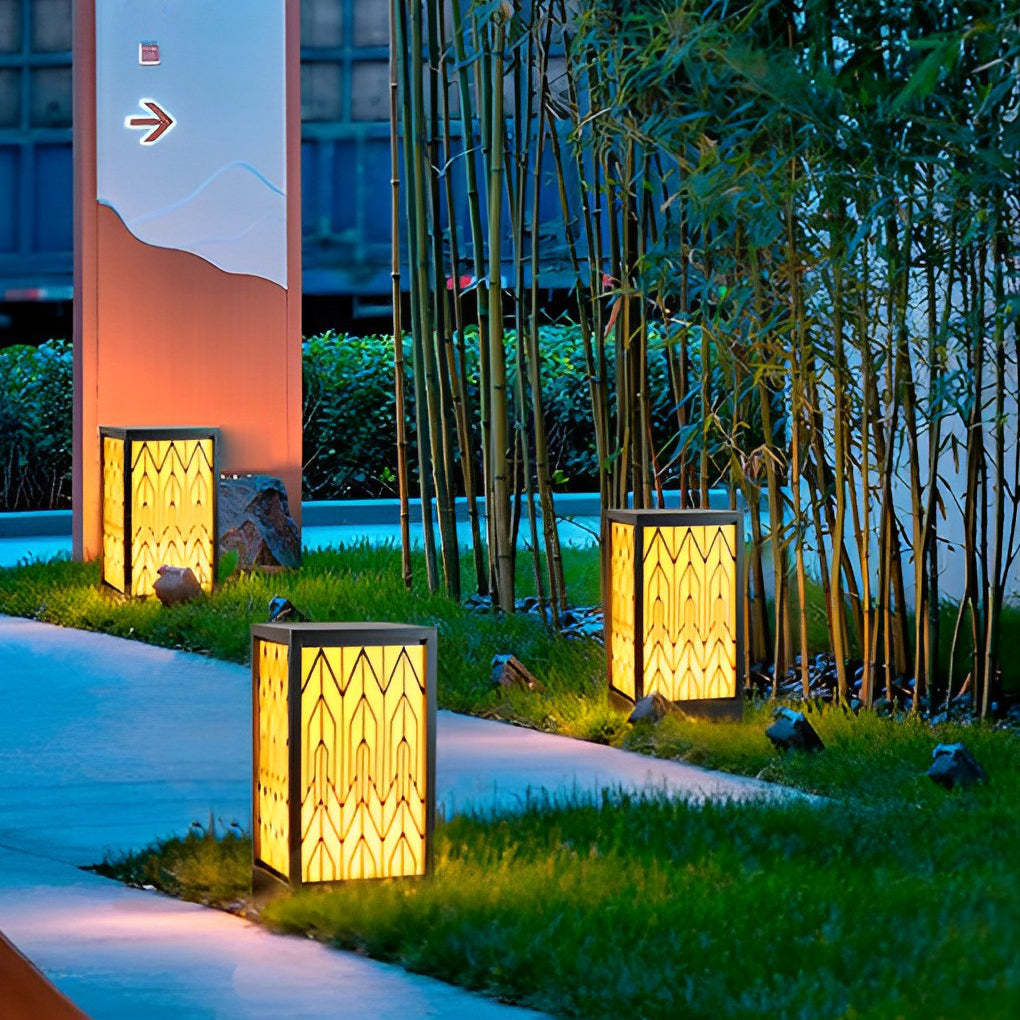 Waterproof LED Black Yard Decor Retro Lawn Lamp Outdoor Landscape Lighting-Lighom