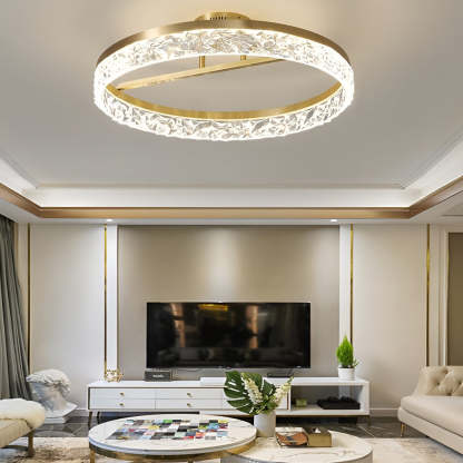 Minimalist Round LED Gold Modern Flush Mount Lamp
