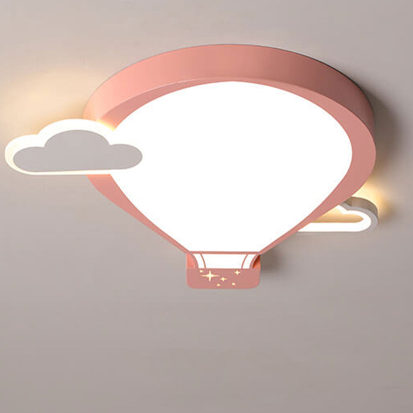 Cartoon Hot Air Balloon LED Kids Flush Mount Light