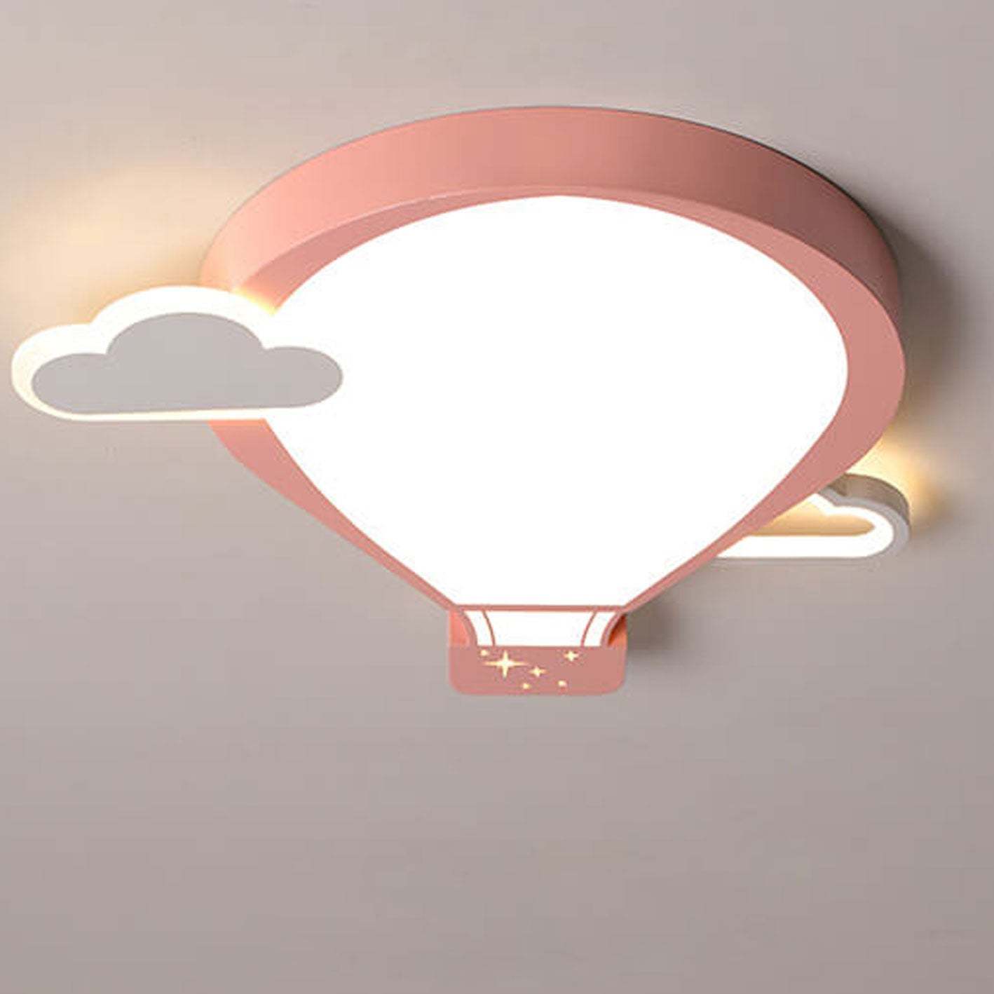 Cartoon Hot Air Balloon LED Kids Flush Mount Light