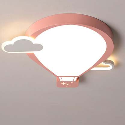 Cartoon Hot Air Balloon LED Kids Flush Mount Light