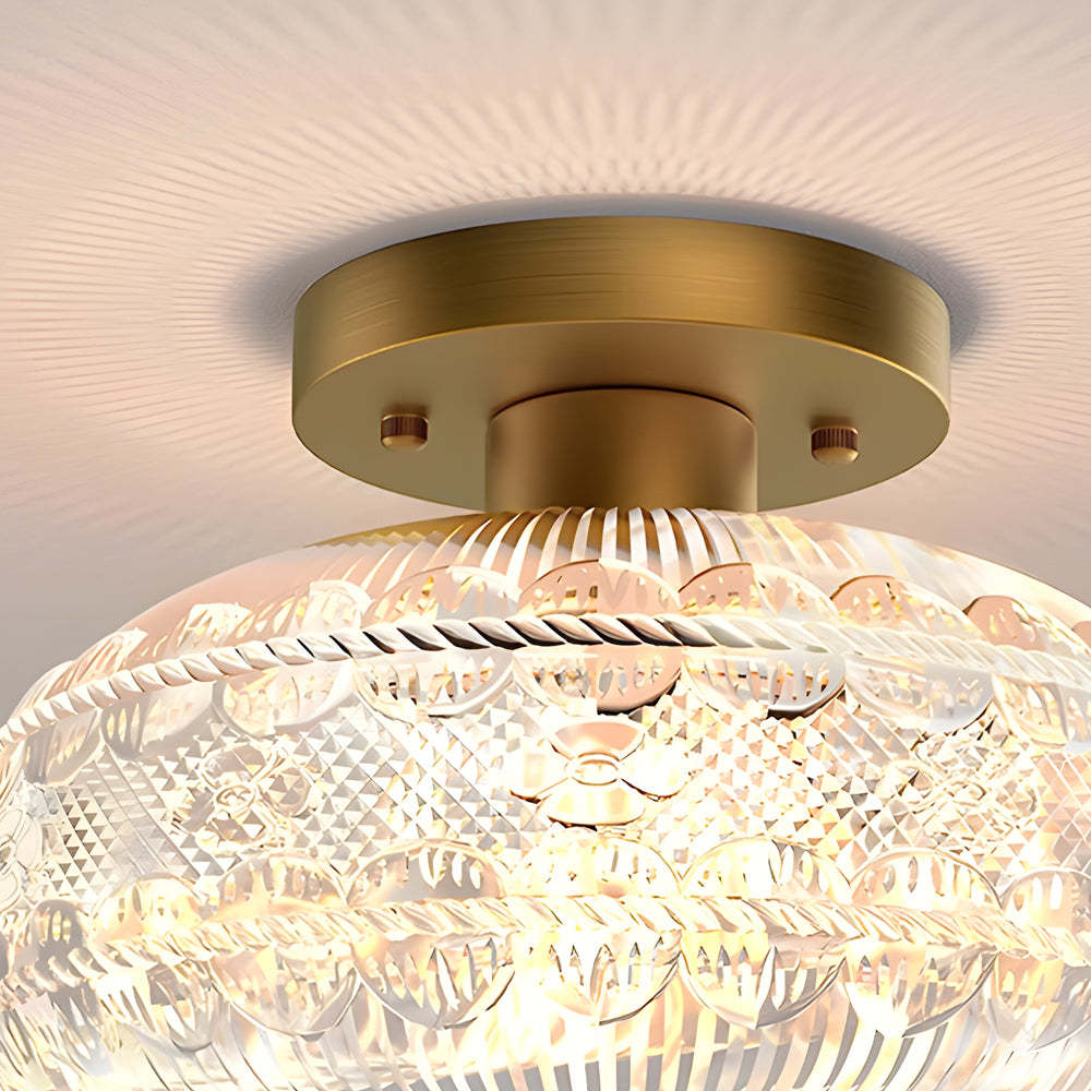 Acrylic Lantern Luxury Matte Metal American Ceiling Lamp