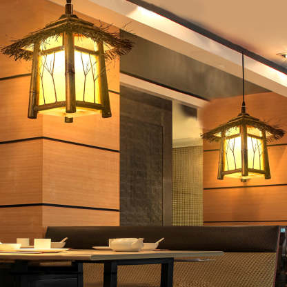 Rustic Bamboo E27 Landscape Warm Lights For Pergola Hanging Lighting Or Path Lighting-Lighom