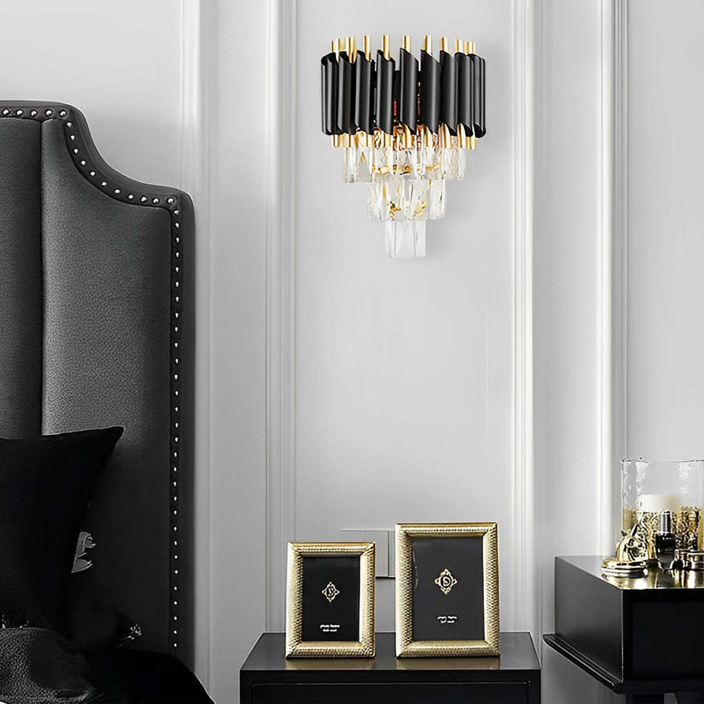 Creative Metal Crystal Glass LED Postmodern Wall Sconce Lighting-Lighom