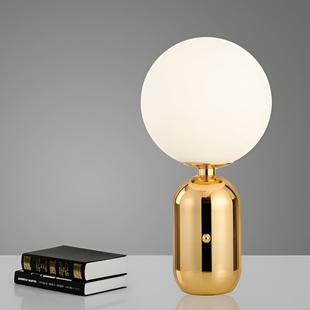 Modern Big Glass Globe LED Accent Lamp