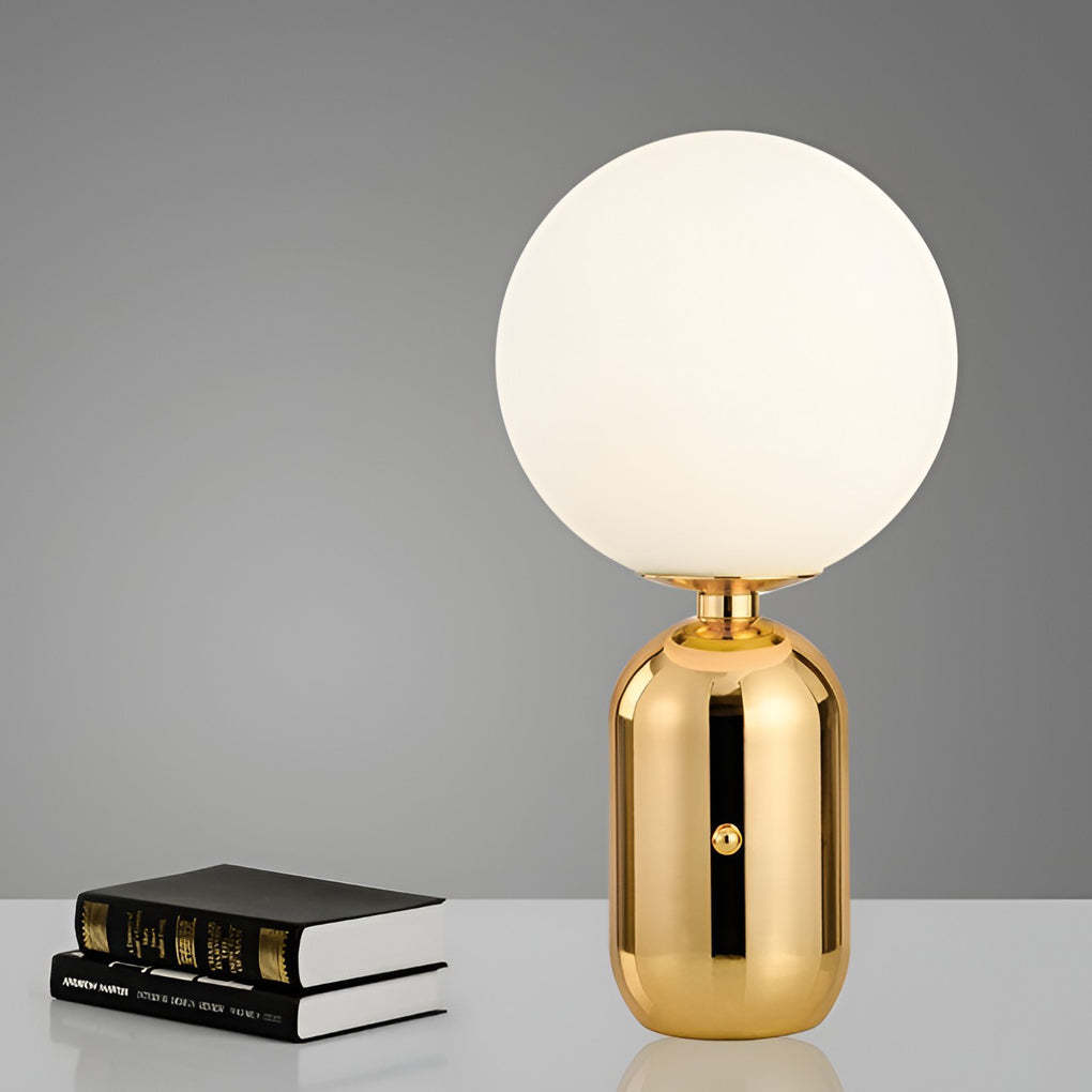 Modern Big Glass Globe LED Accent Lamp