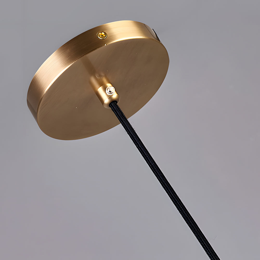 Crystal Shade Copper Dimmable Modern Pendant Light