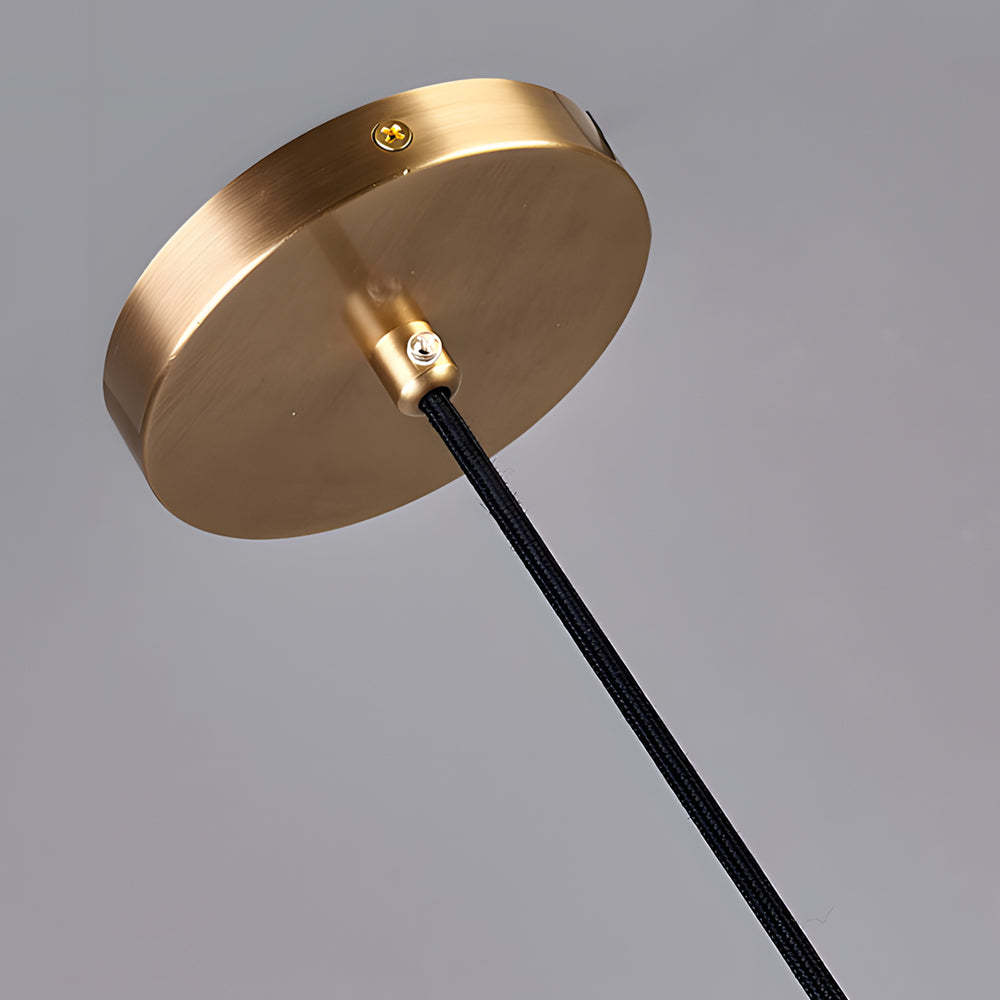 Crystal Shade Copper Dimmable Modern Pendant Light