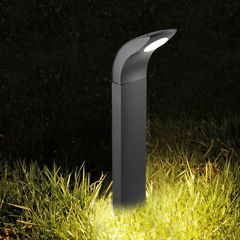 Modern cob black landscape lighting in metal — 31"