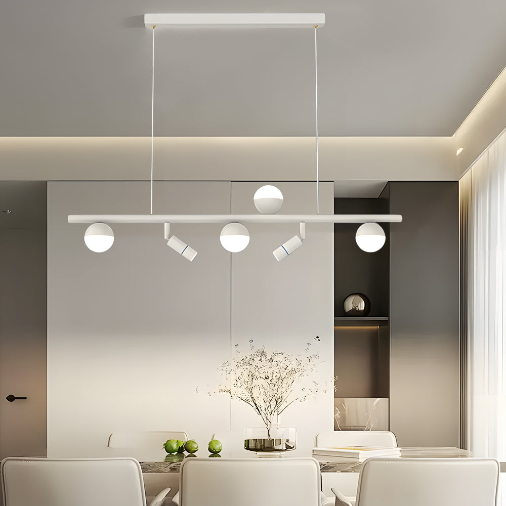 Long Strip LED Nordic Dining Room Chandelier