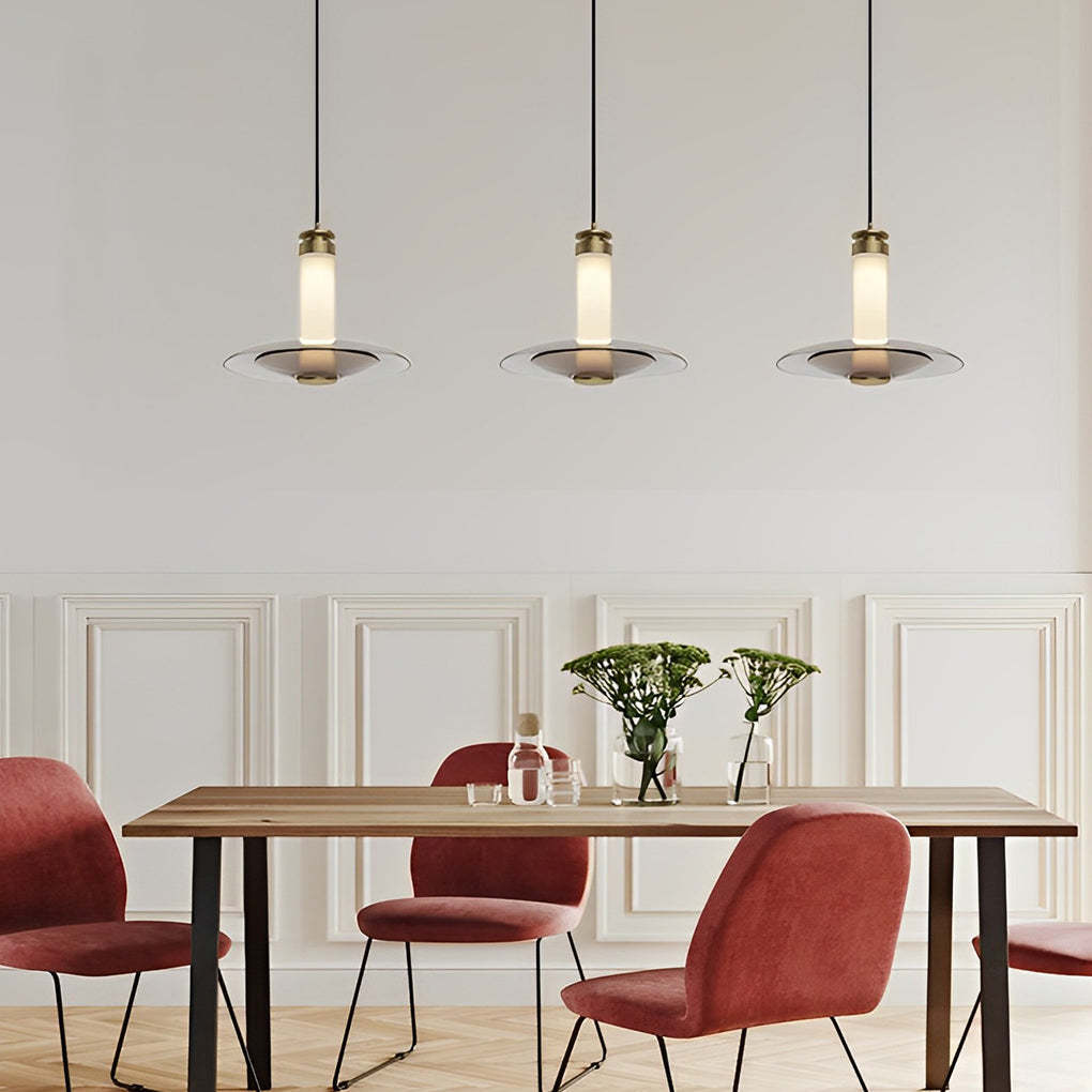 Minimalist Round Glass LED Modern Pendant