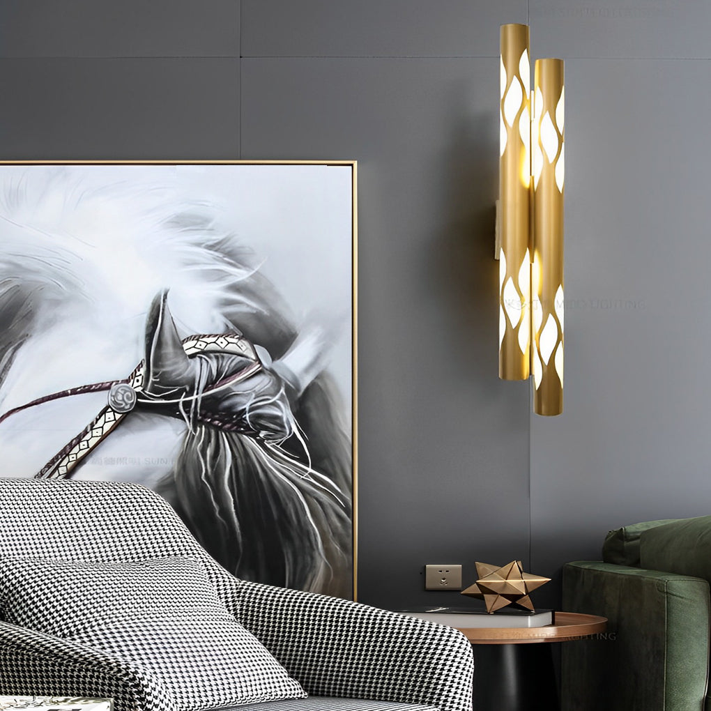 Flames Hollow Up And Down Lighting LED Nordic Wall Sconce Lighting-Lighom